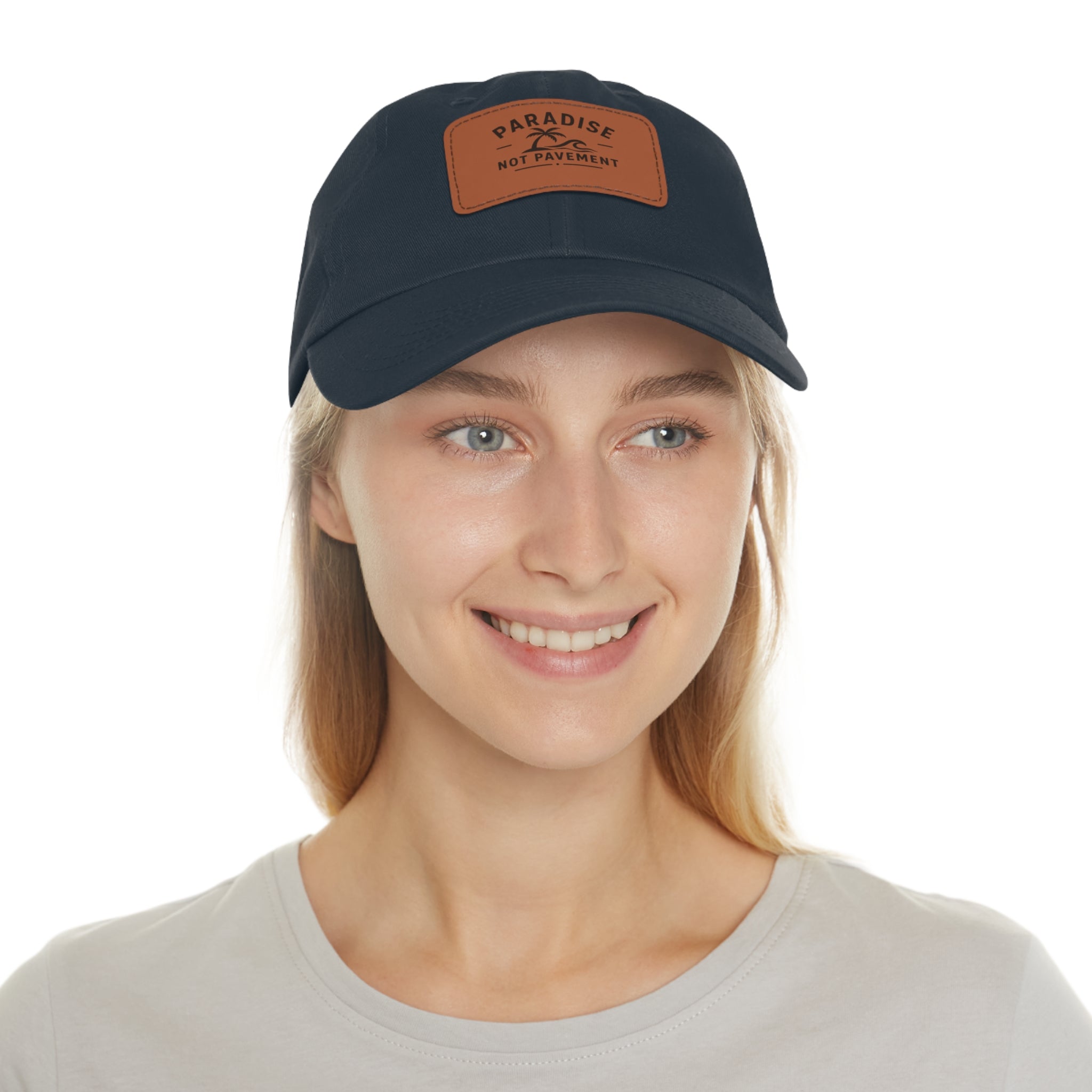 Paradise Not Pavement Leather Patch Dad Hat