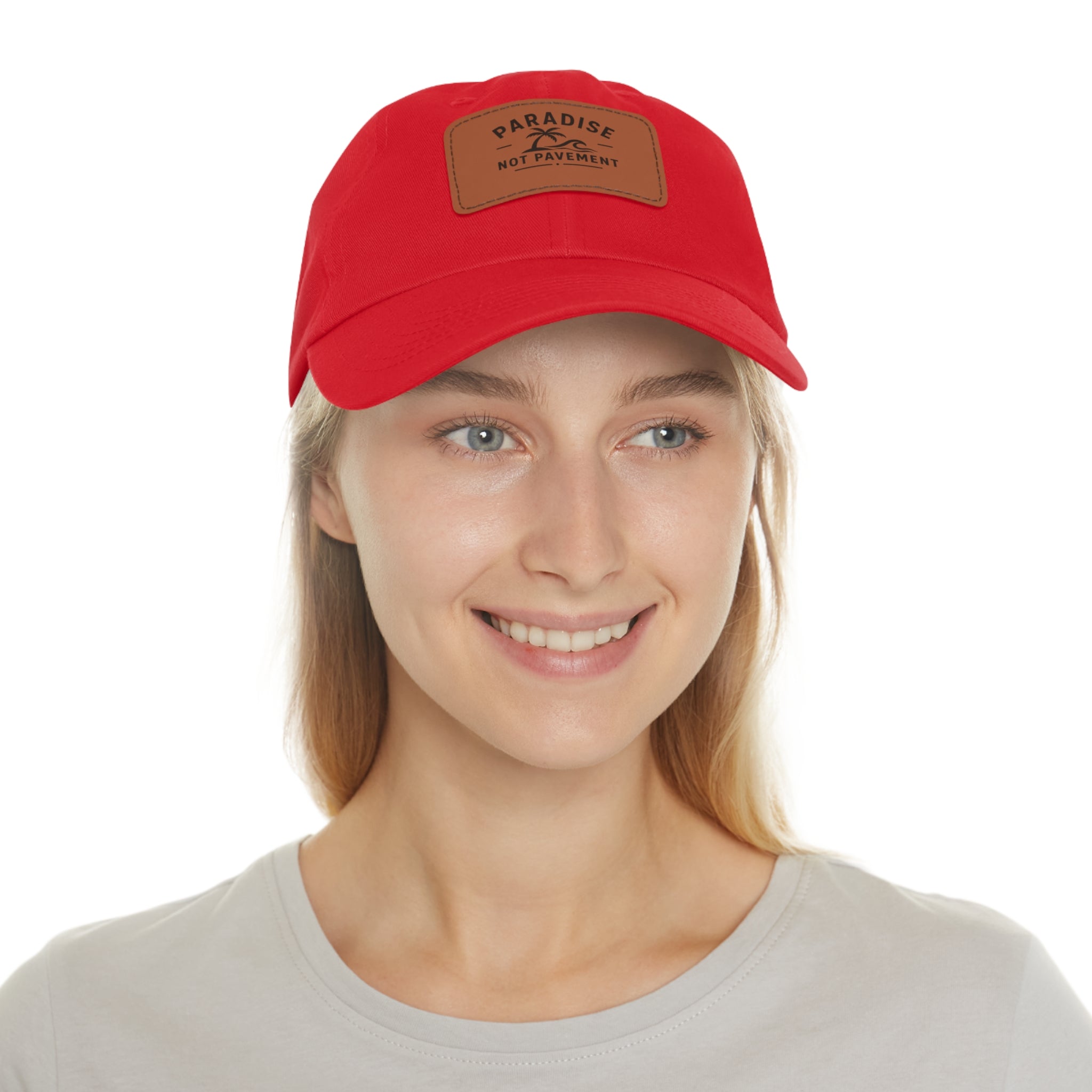 Paradise Not Pavement Leather Patch Dad Hat