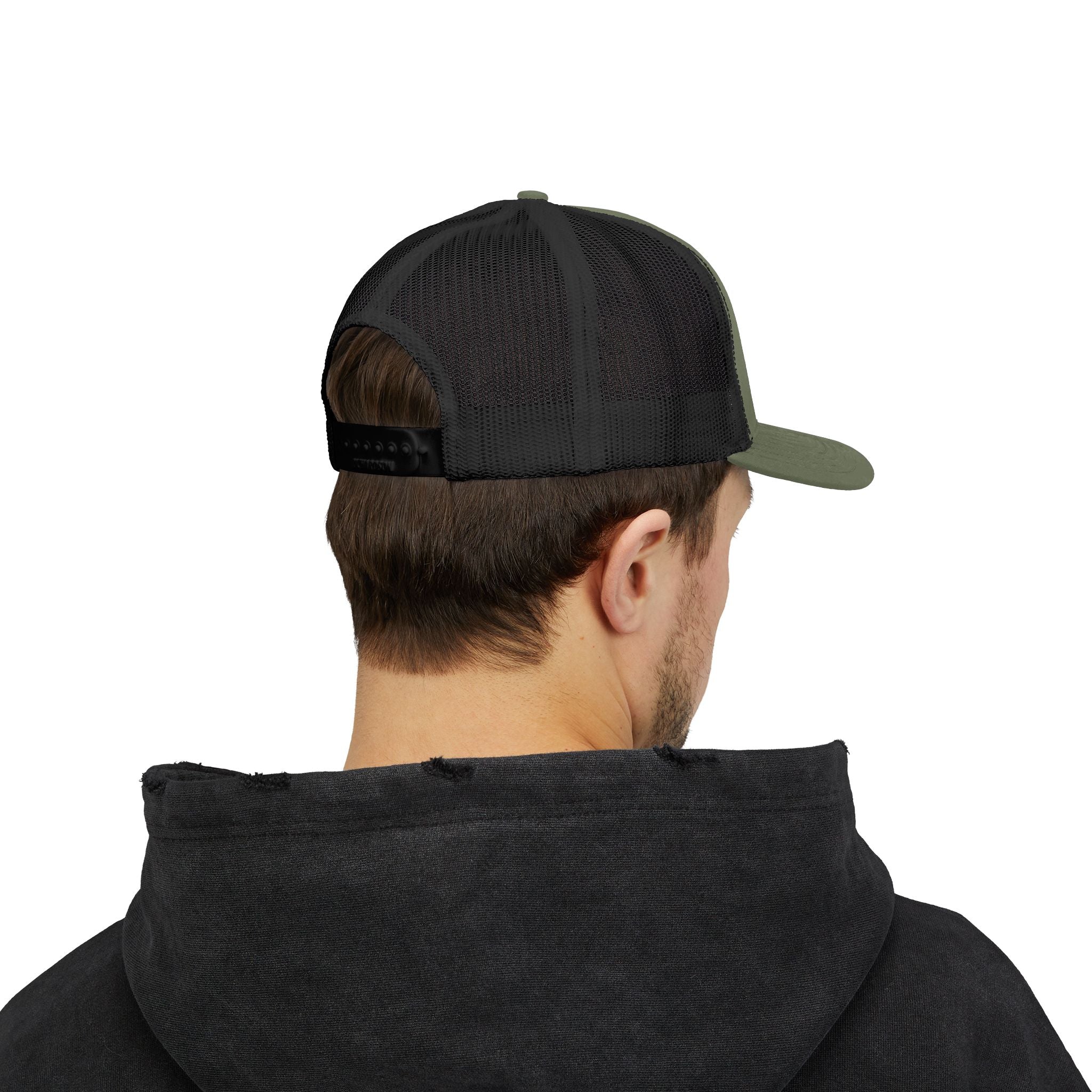Paradise Not Pavement Trucker Hat — Florida Beach Palm & Wave Snapback
