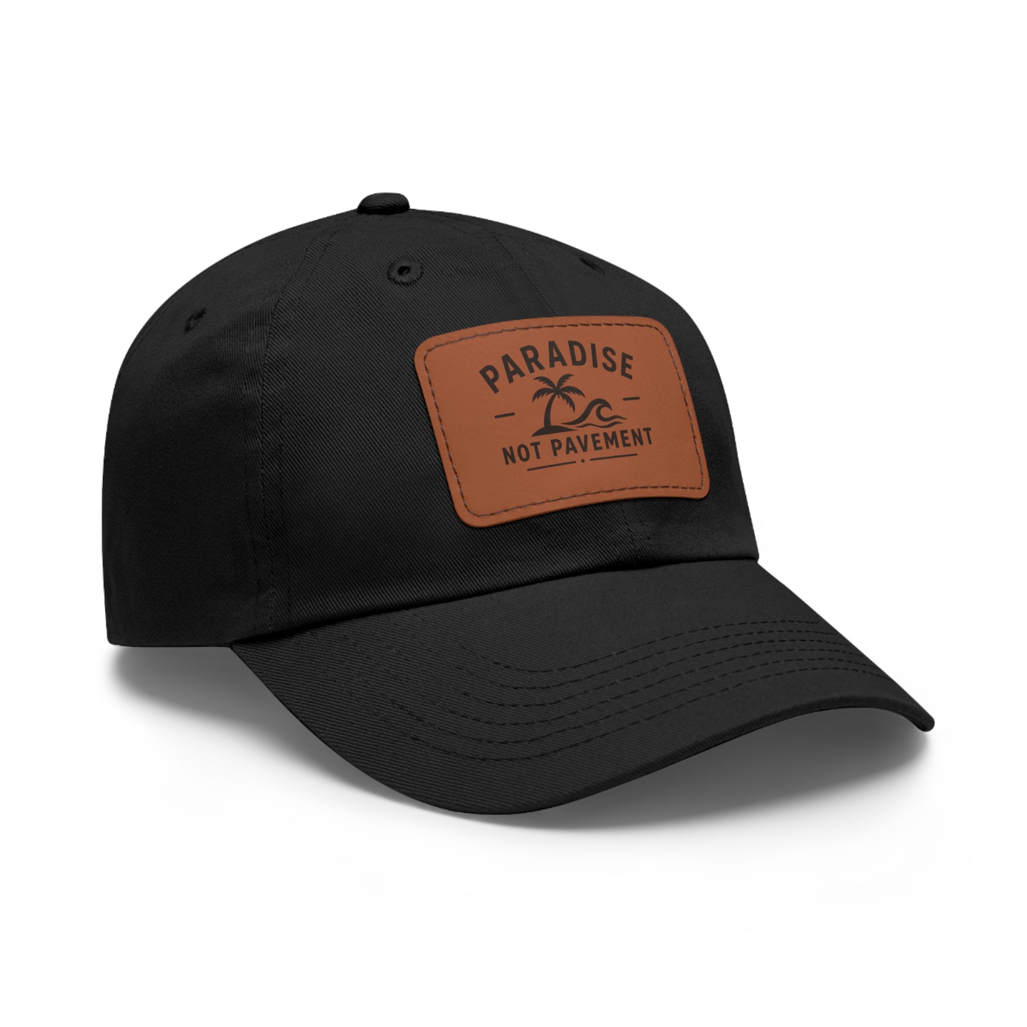 Paradise Not Pavement Leather Patch Dad Hat
