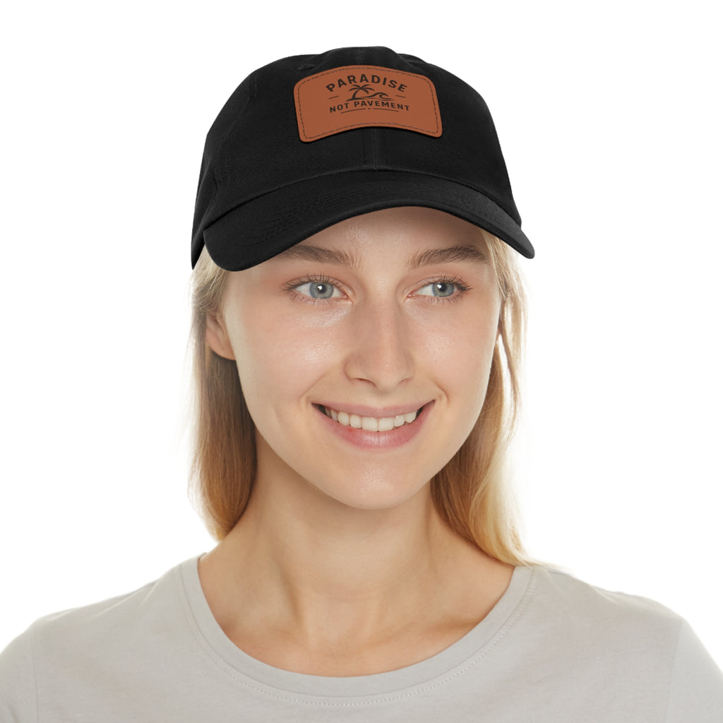 Paradise Not Pavement Leather Patch Dad Hat