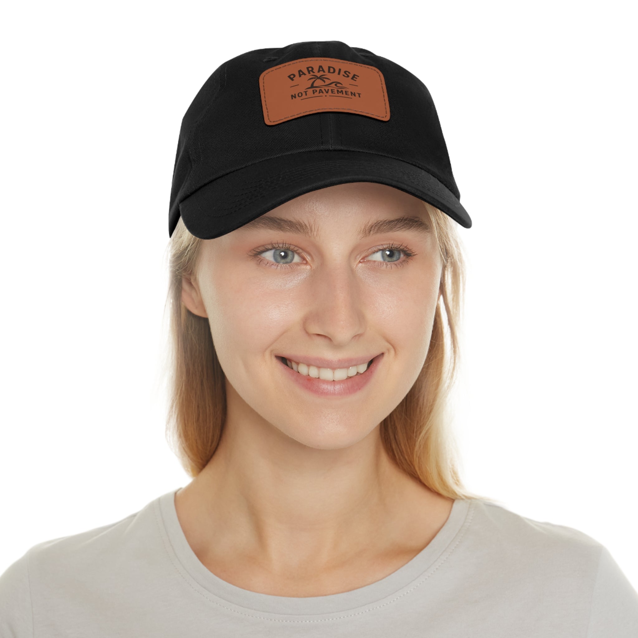 Paradise Not Pavement Leather Patch Dad Hat