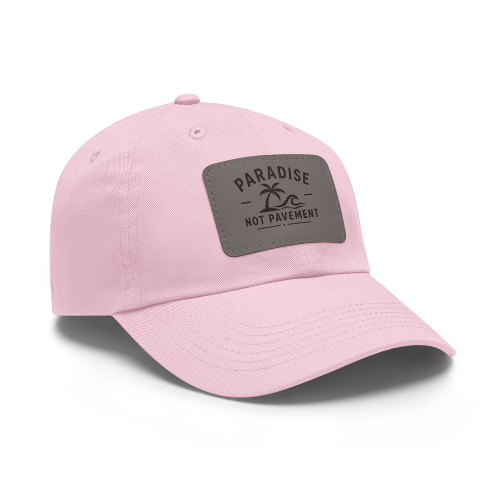 Paradise Not Pavement Leather Patch Dad Hat