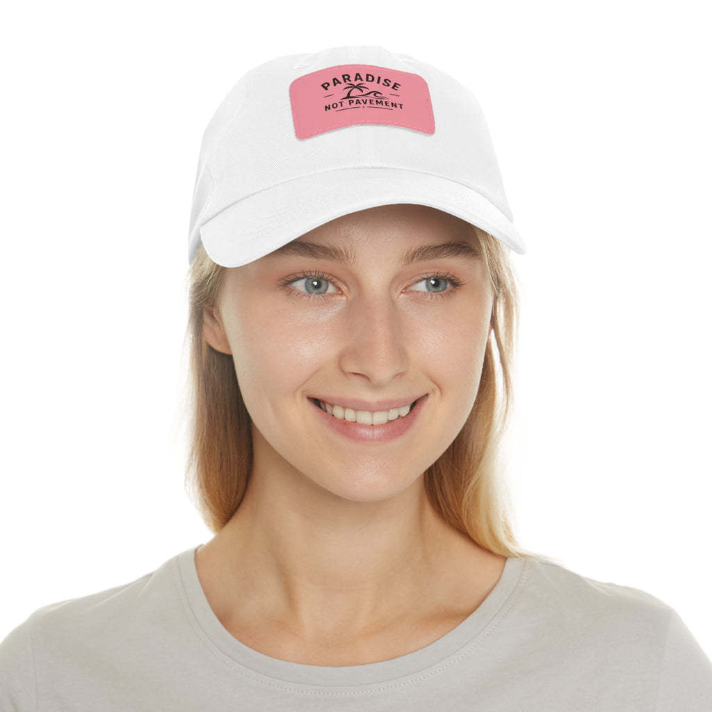 Paradise Not Pavement Leather Patch Dad Hat