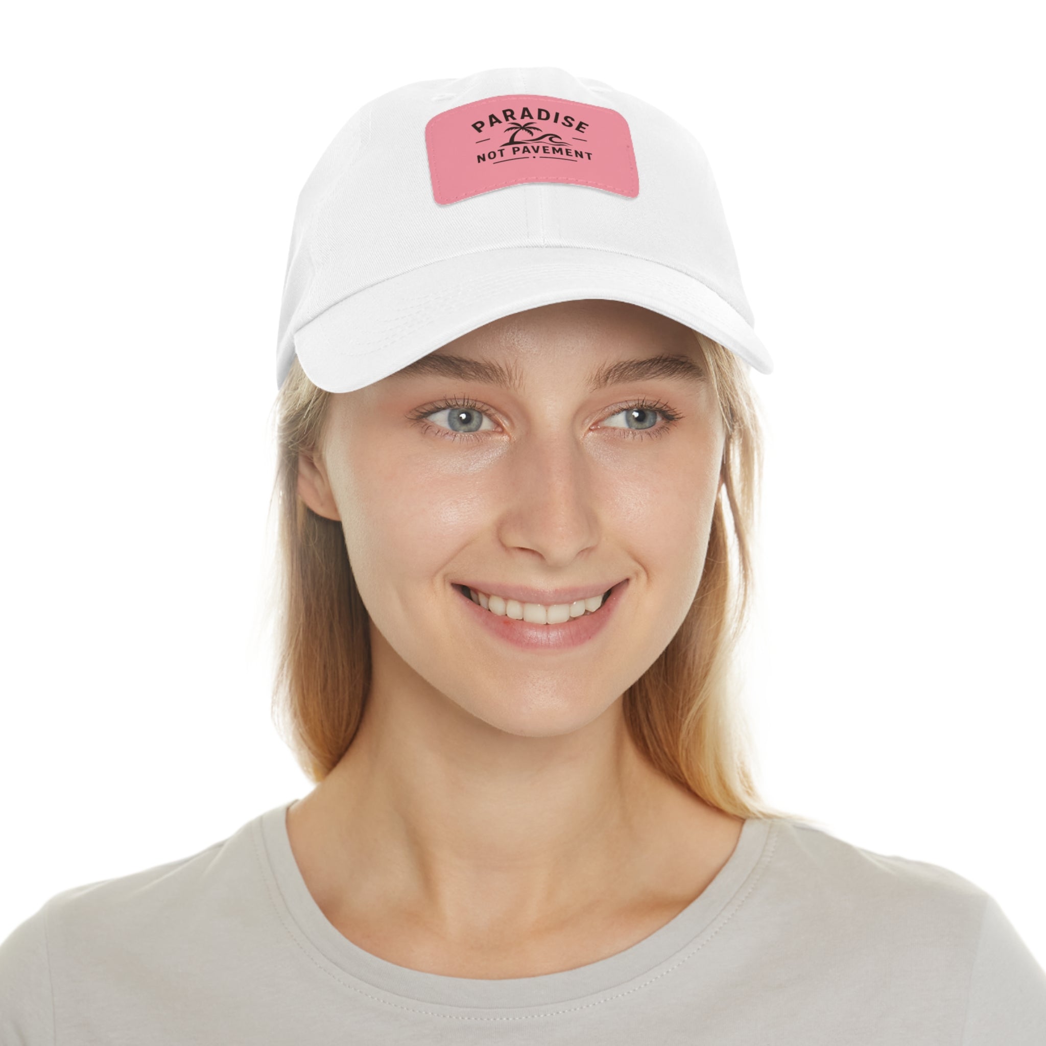 Paradise Not Pavement Leather Patch Dad Hat