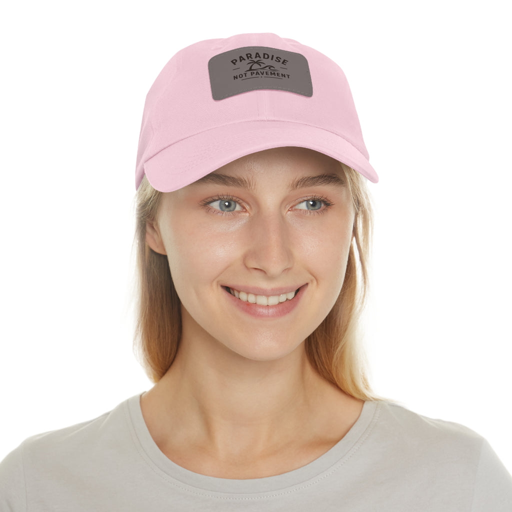 Paradise Not Pavement Leather Patch Dad Hat