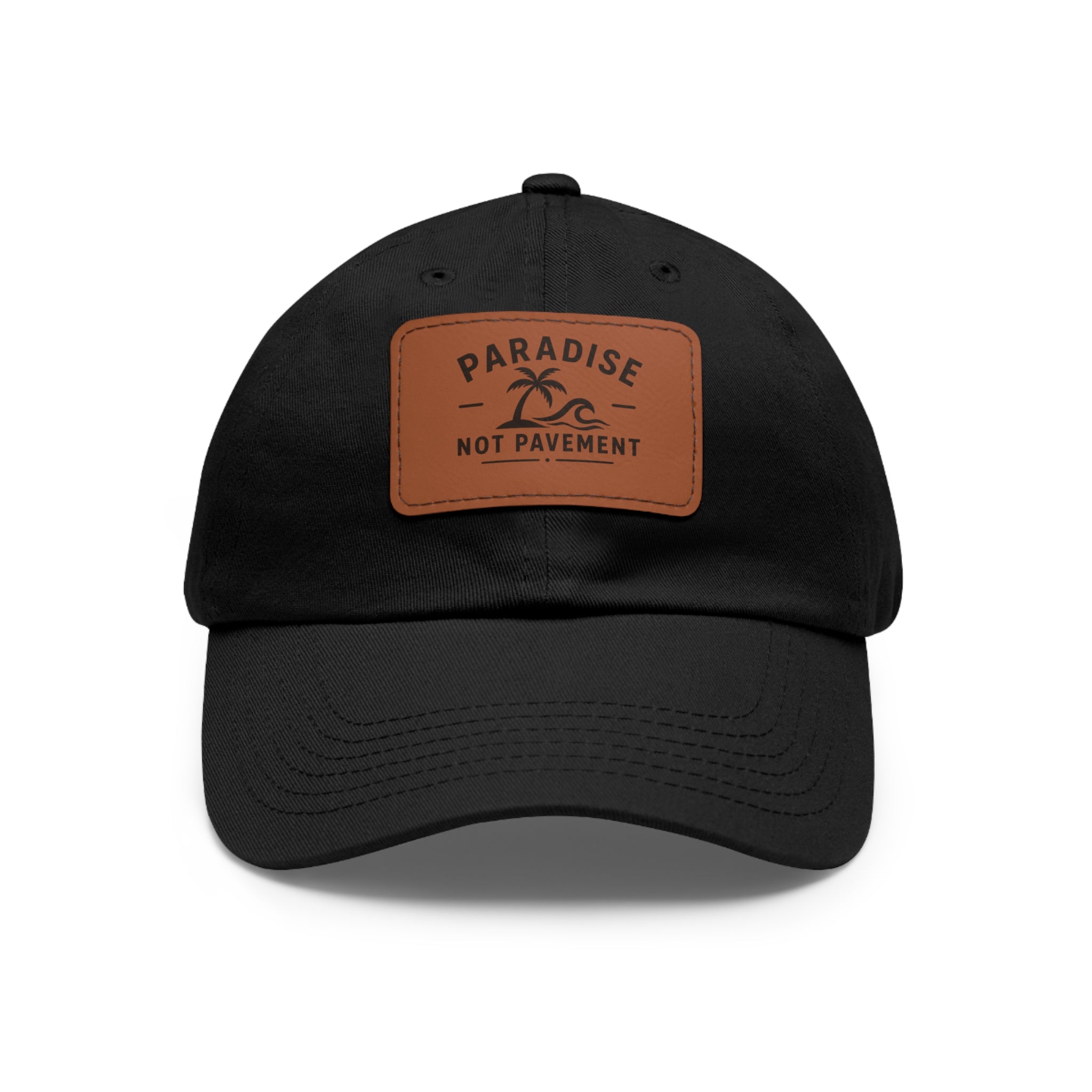 Paradise Not Pavement Leather Patch Dad Hat