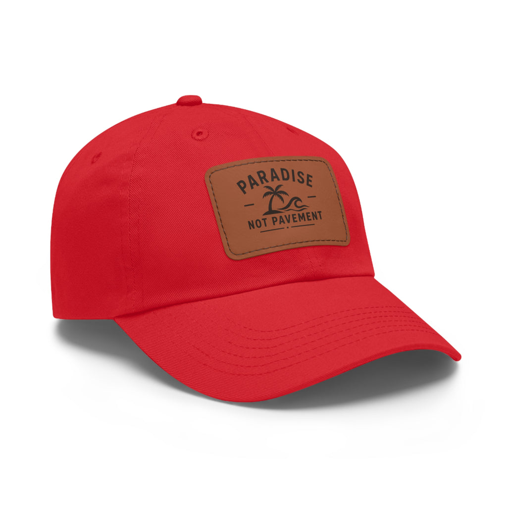 Paradise Not Pavement Leather Patch Dad Hat
