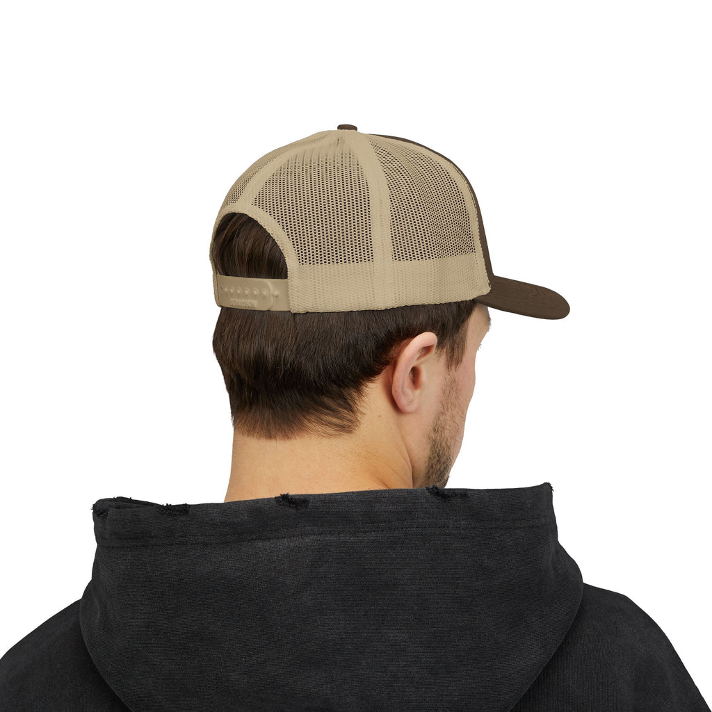 Paradise Not Pavement Trucker Hat — Florida Beach Palm & Wave Snapback