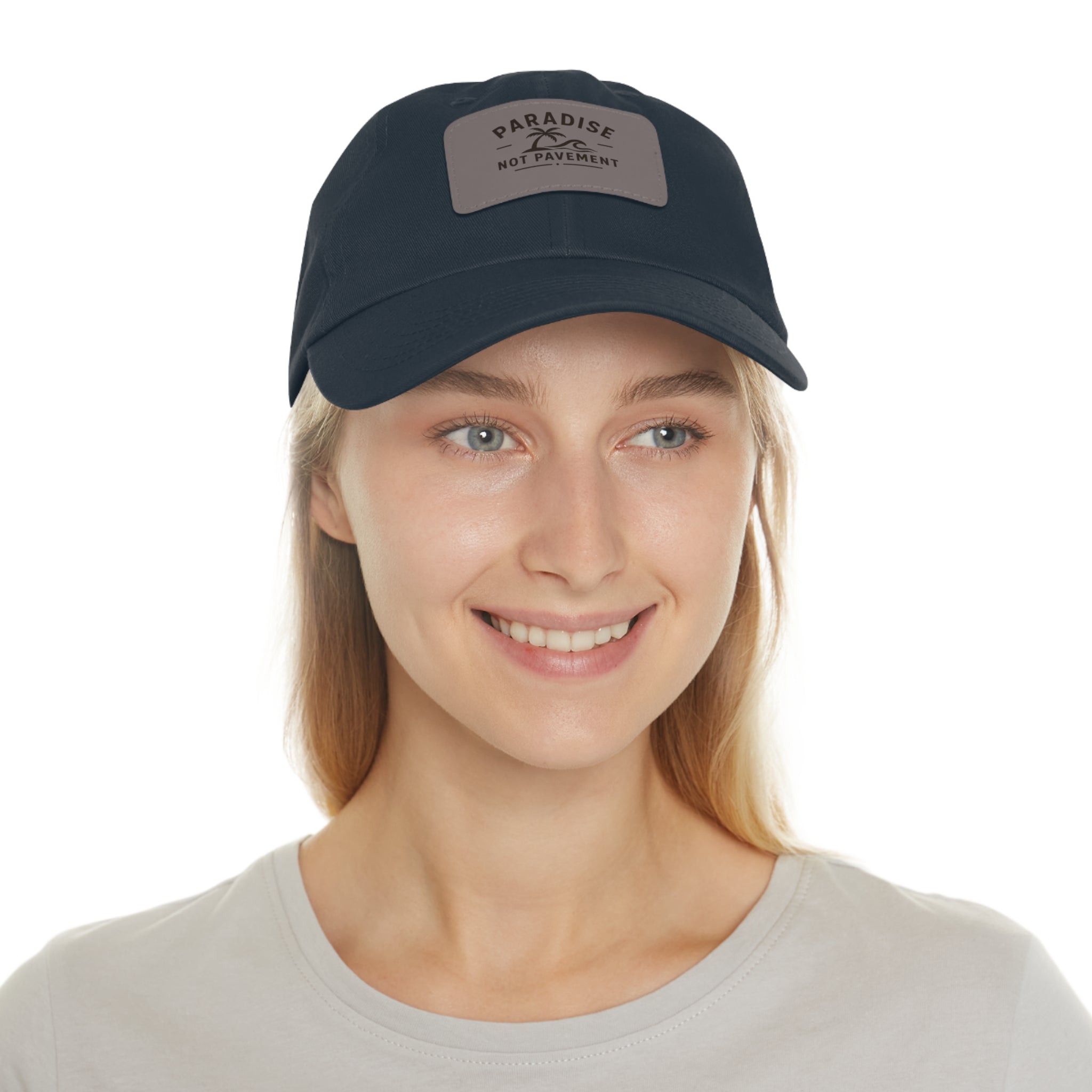 Paradise Not Pavement Leather Patch Dad Hat