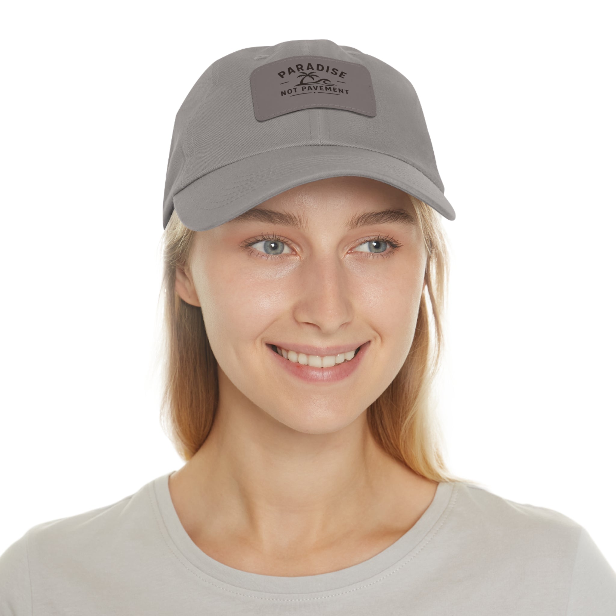 Paradise Not Pavement Leather Patch Dad Hat