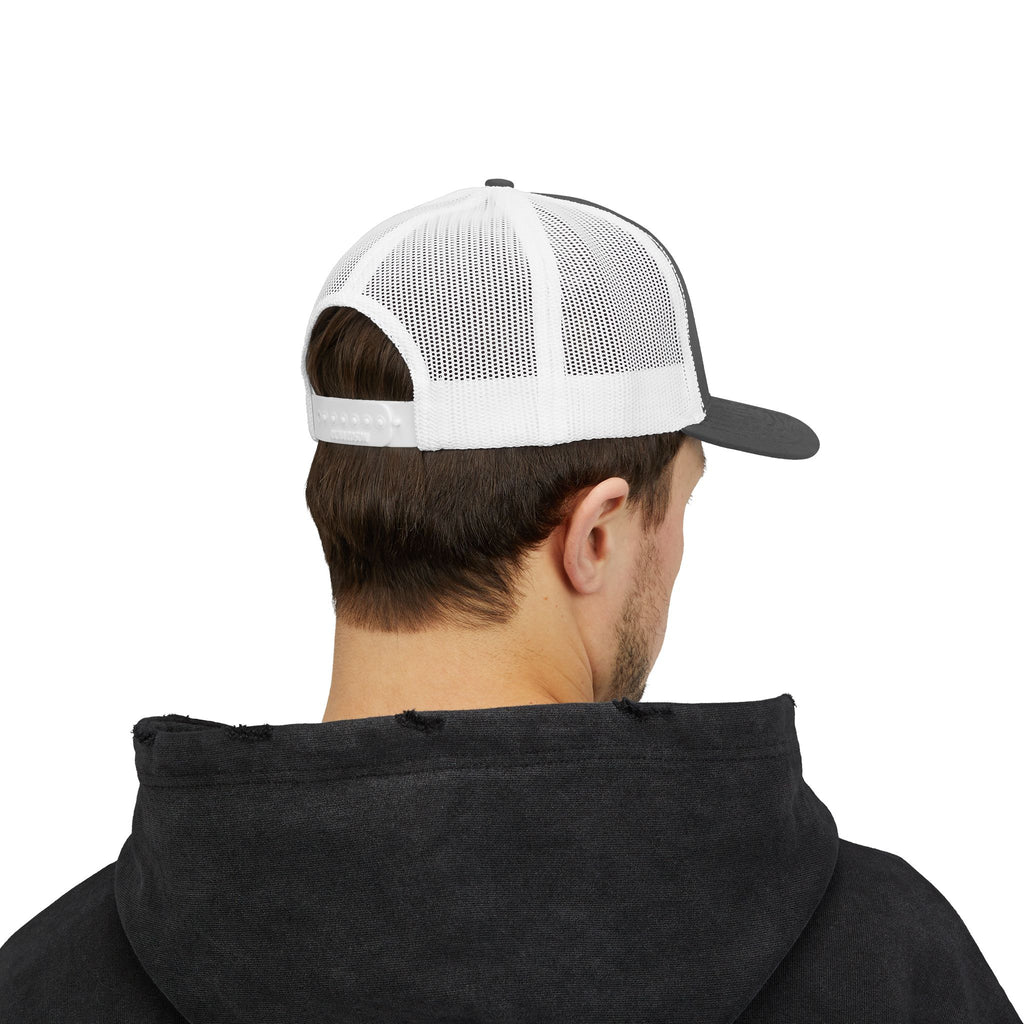 Paradise Not Pavement Trucker Hat — Florida Beach Palm & Wave Snapback