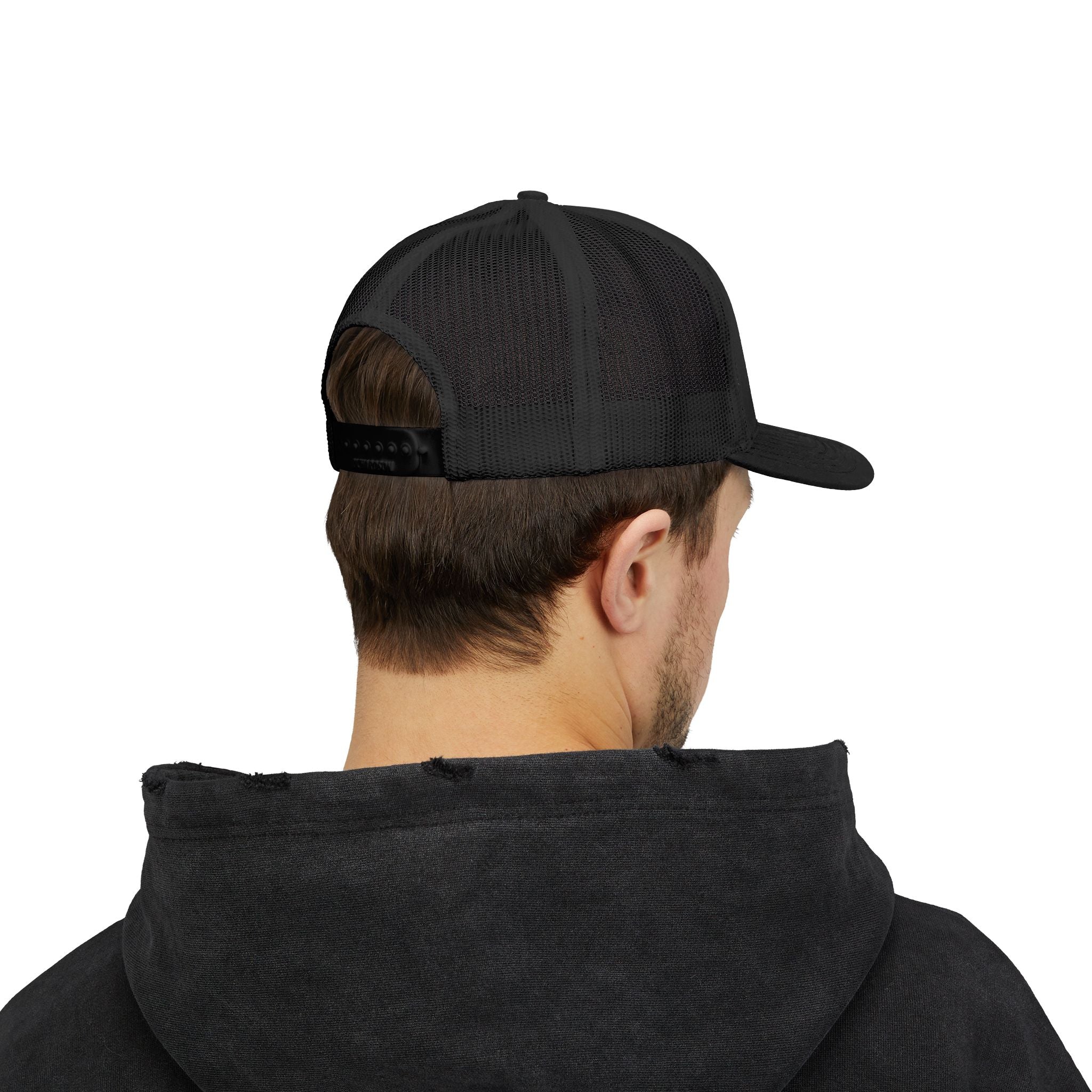 Paradise Not Pavement Trucker Hat — Florida Beach Palm & Wave Snapback