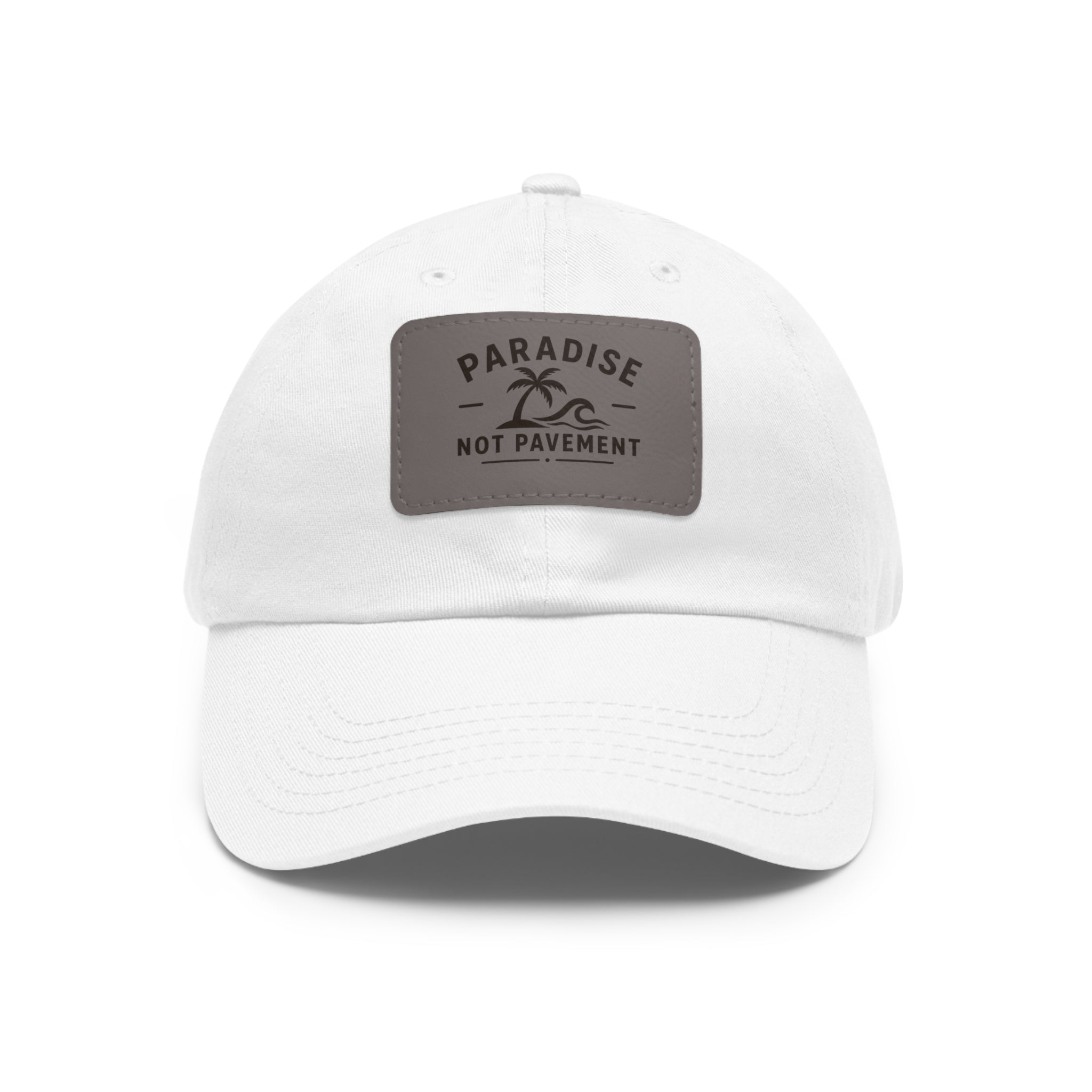 Paradise Not Pavement Leather Patch Dad Hat