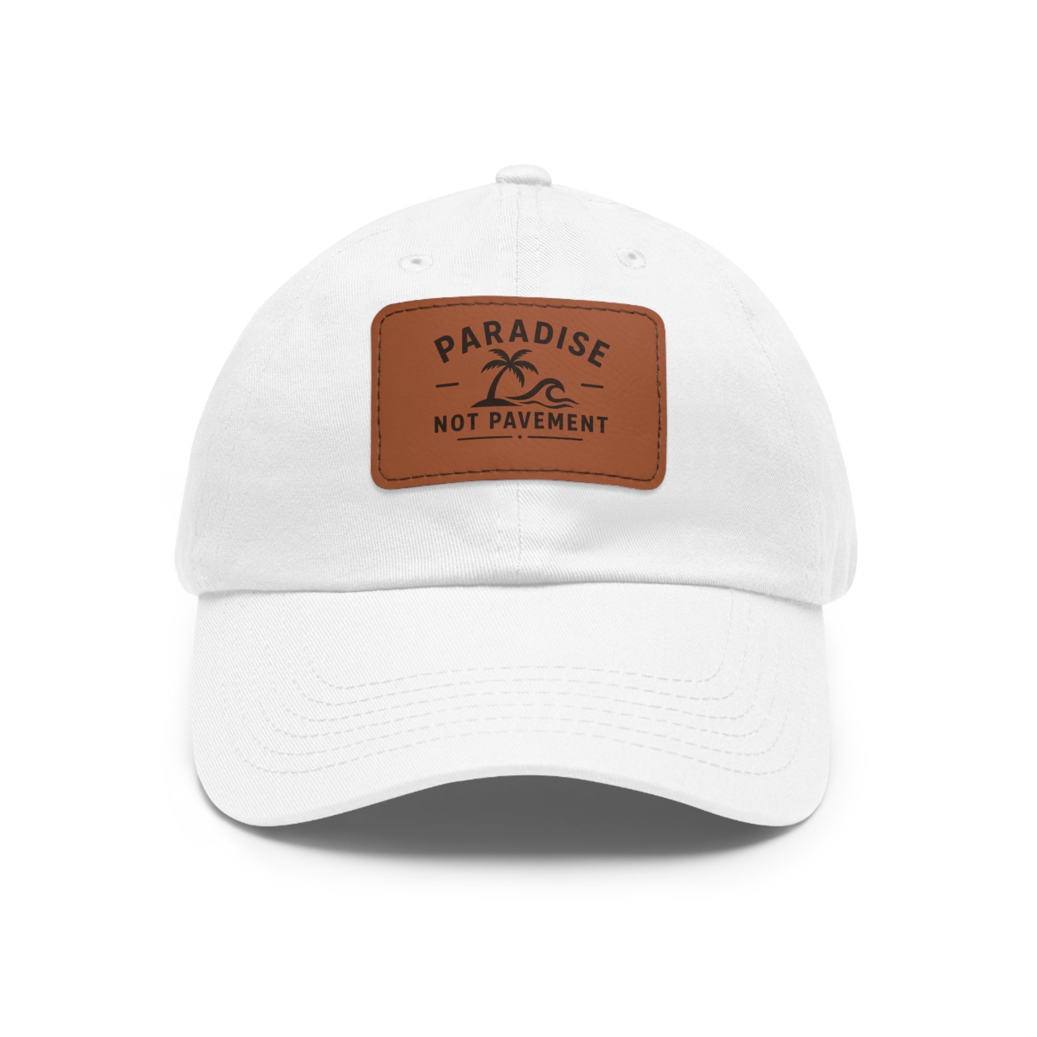 Paradise Not Pavement Leather Patch Dad Hat