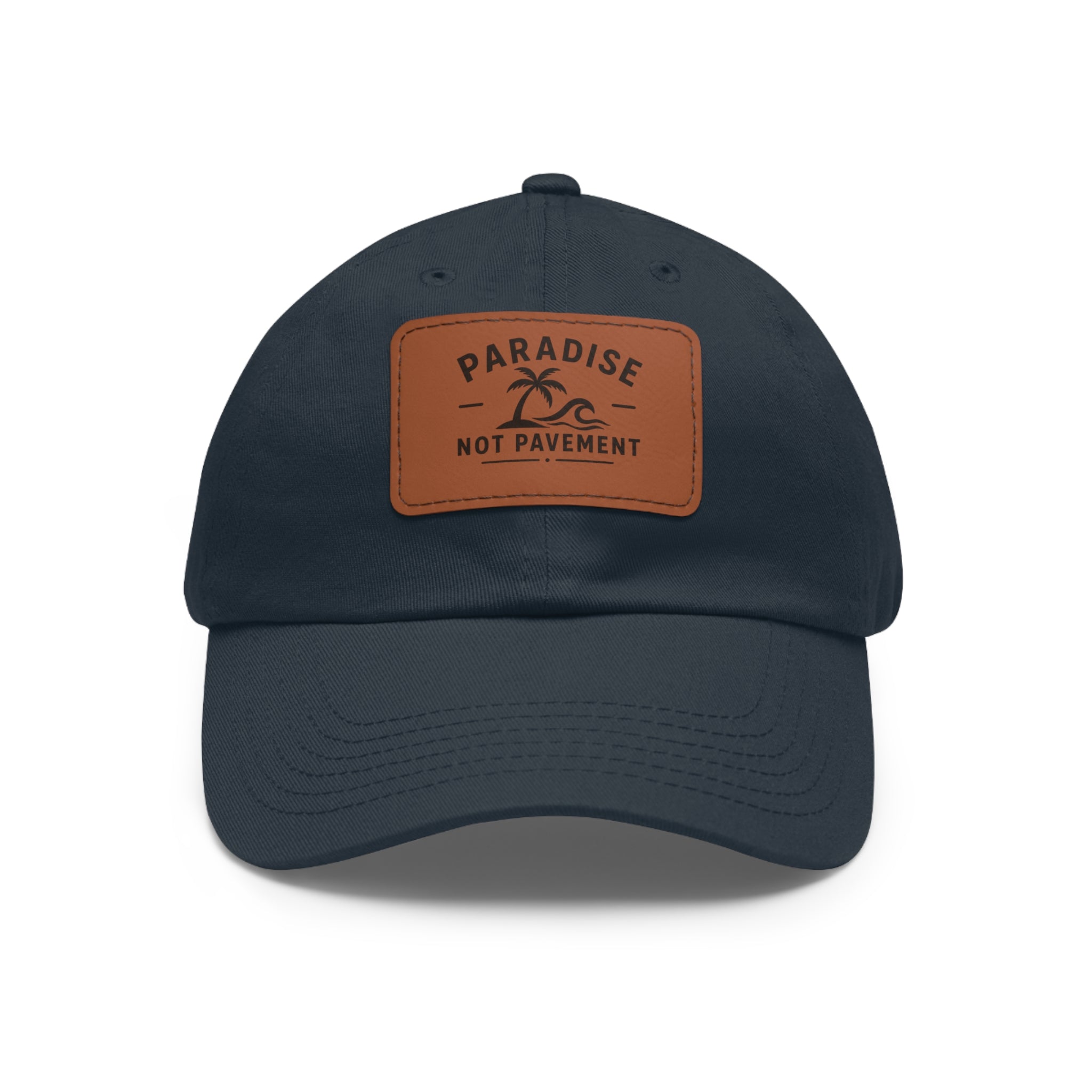 Paradise Not Pavement Leather Patch Dad Hat