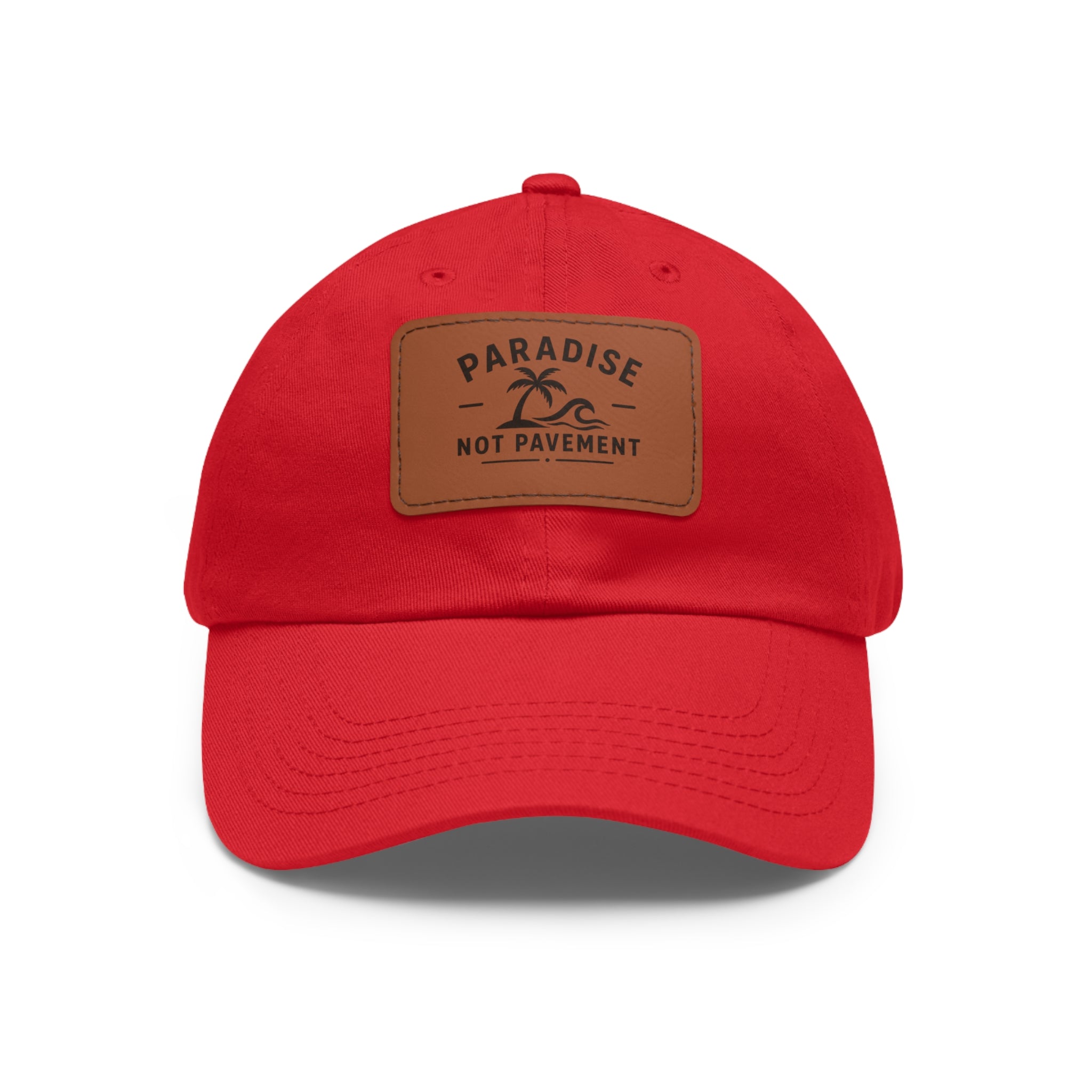 Paradise Not Pavement Leather Patch Dad Hat