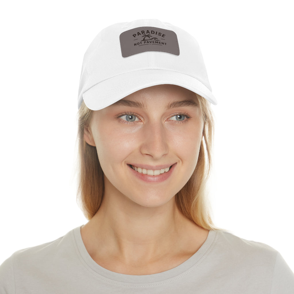 Paradise Not Pavement Leather Patch Dad Hat