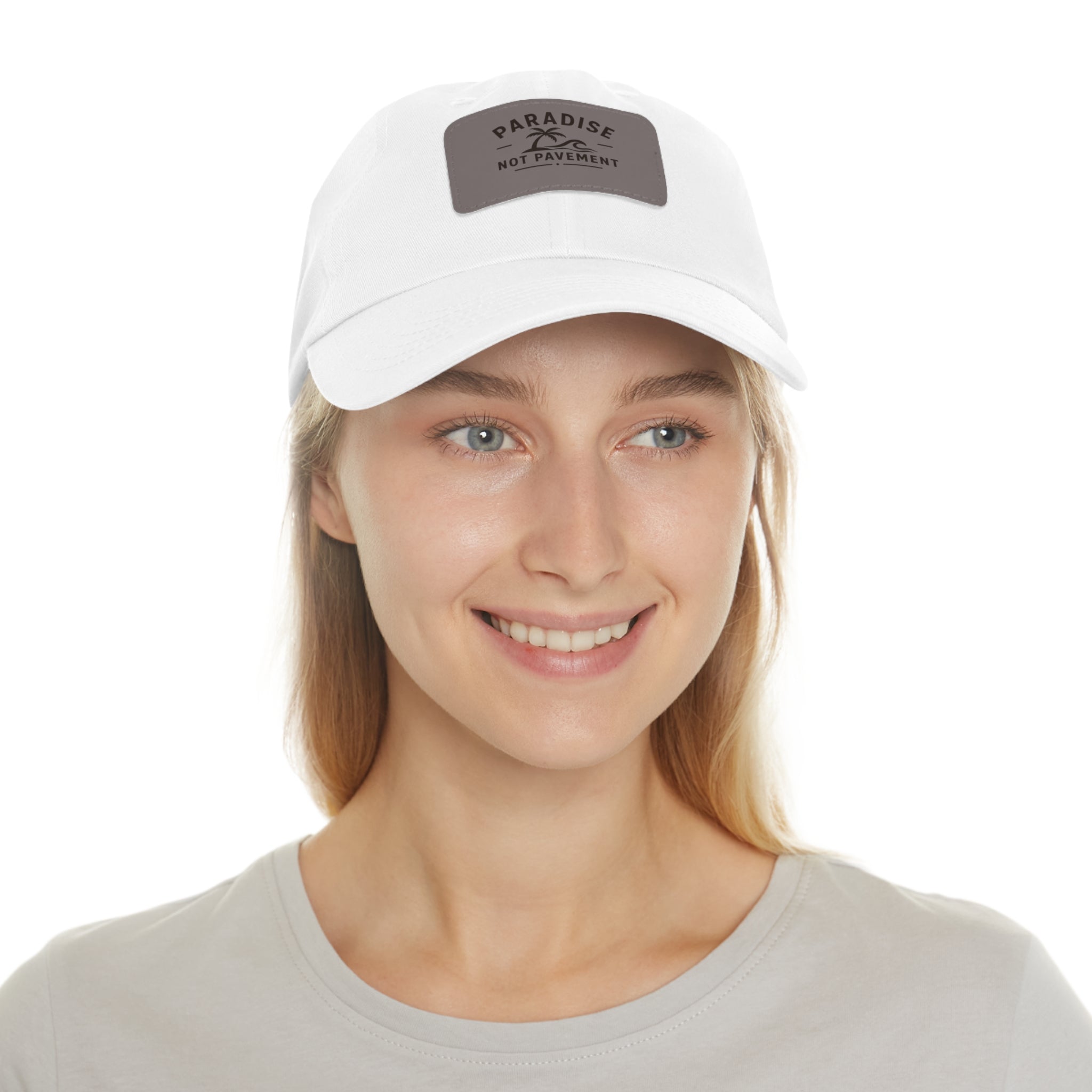 Paradise Not Pavement Leather Patch Dad Hat