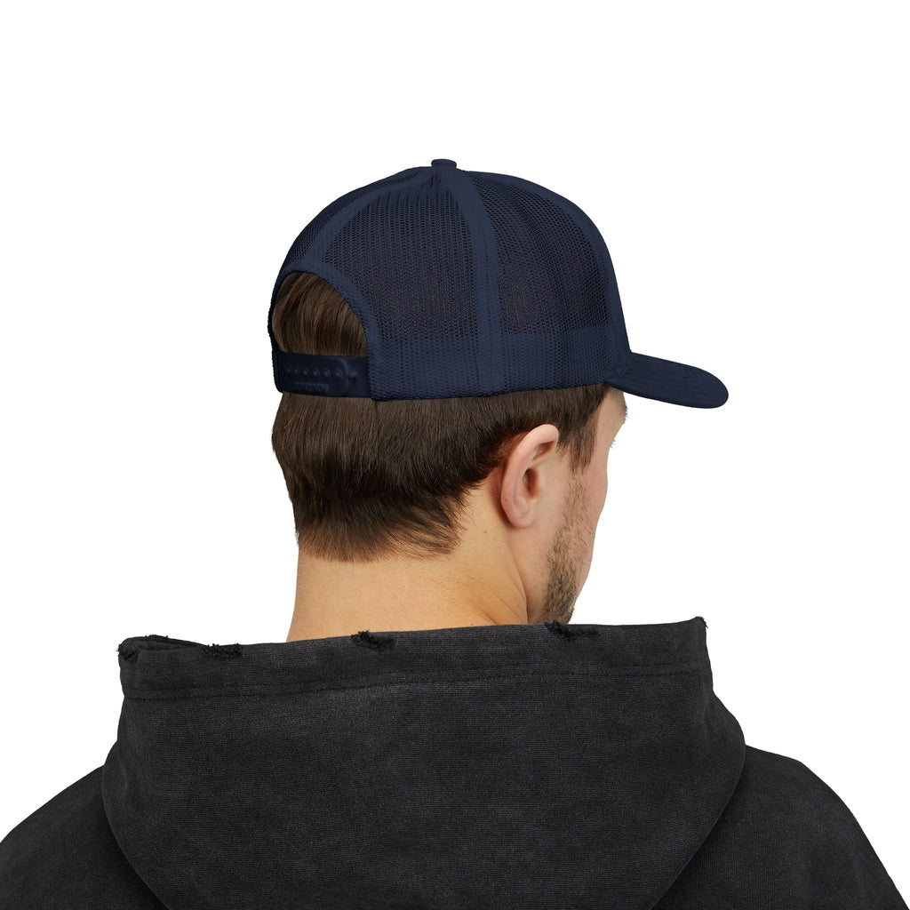 Paradise Not Pavement Trucker Hat — Florida Beach Palm & Wave Snapback