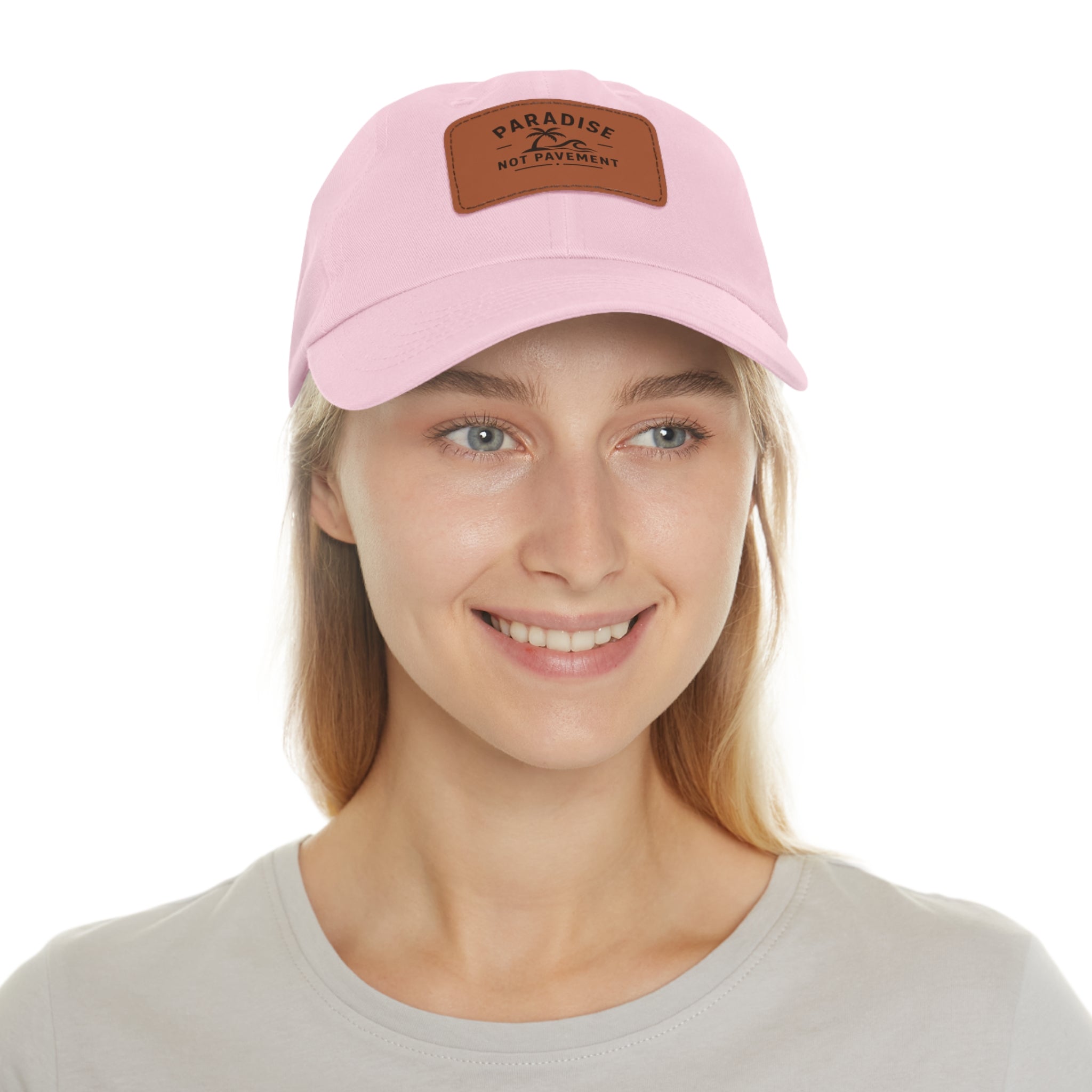 Paradise Not Pavement Leather Patch Dad Hat