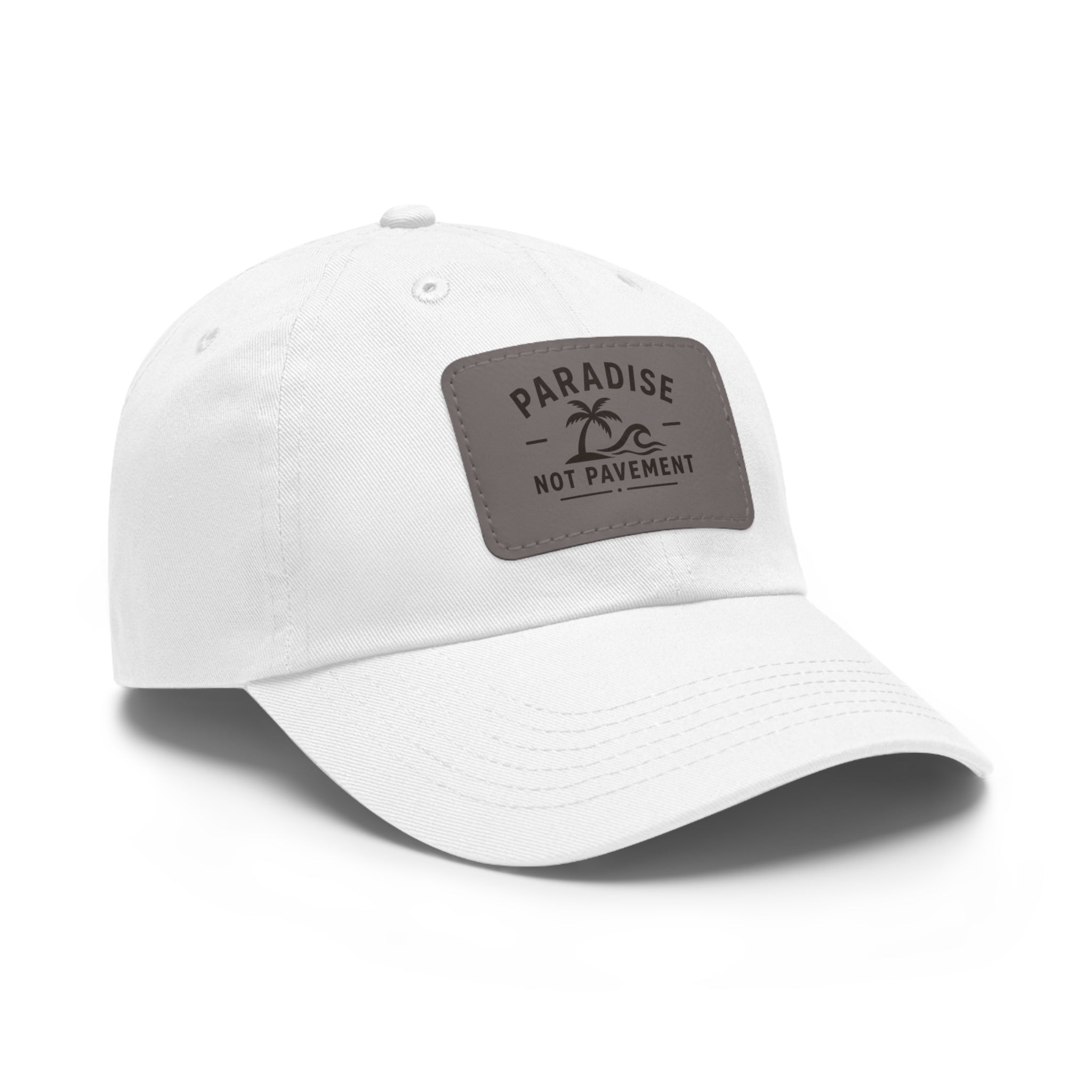 Paradise Not Pavement Leather Patch Dad Hat