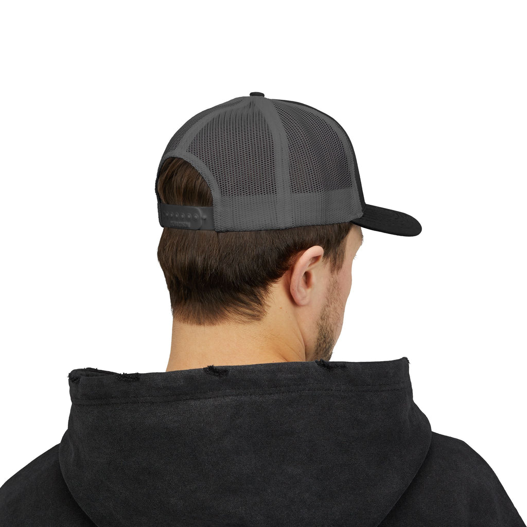Paradise Not Pavement Trucker Hat — Florida Beach Palm & Wave Snapback