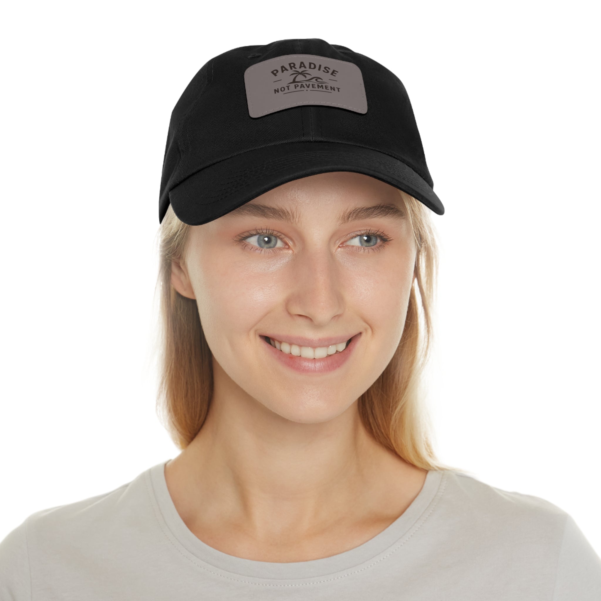 Paradise Not Pavement Leather Patch Dad Hat