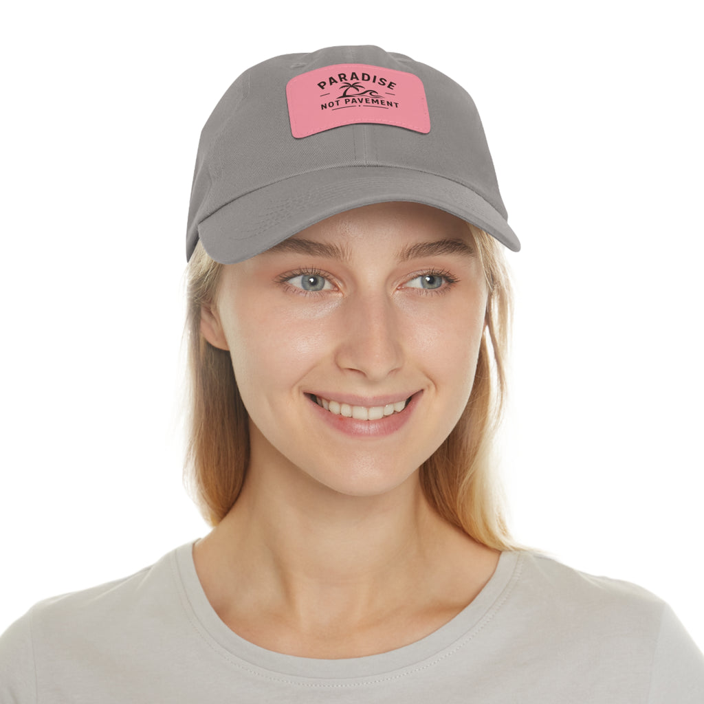 Paradise Not Pavement Leather Patch Dad Hat