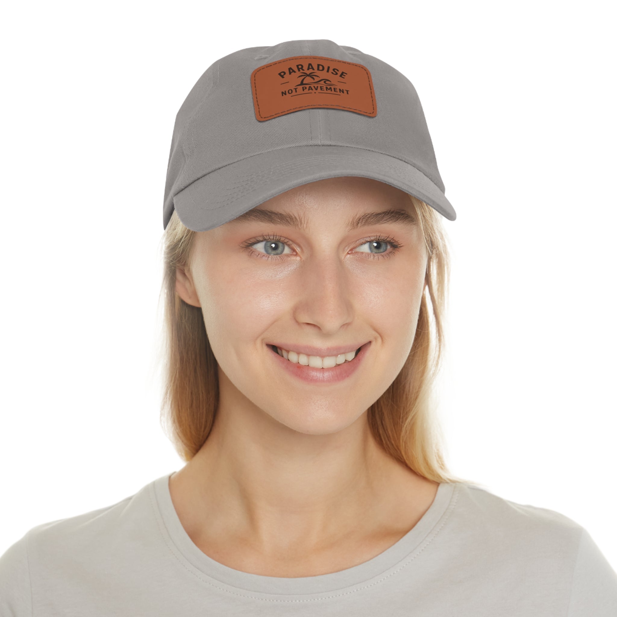 Paradise Not Pavement Leather Patch Dad Hat