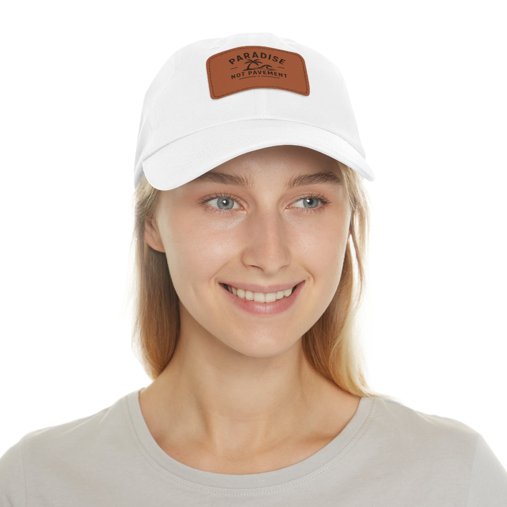 Paradise Not Pavement Leather Patch Dad Hat