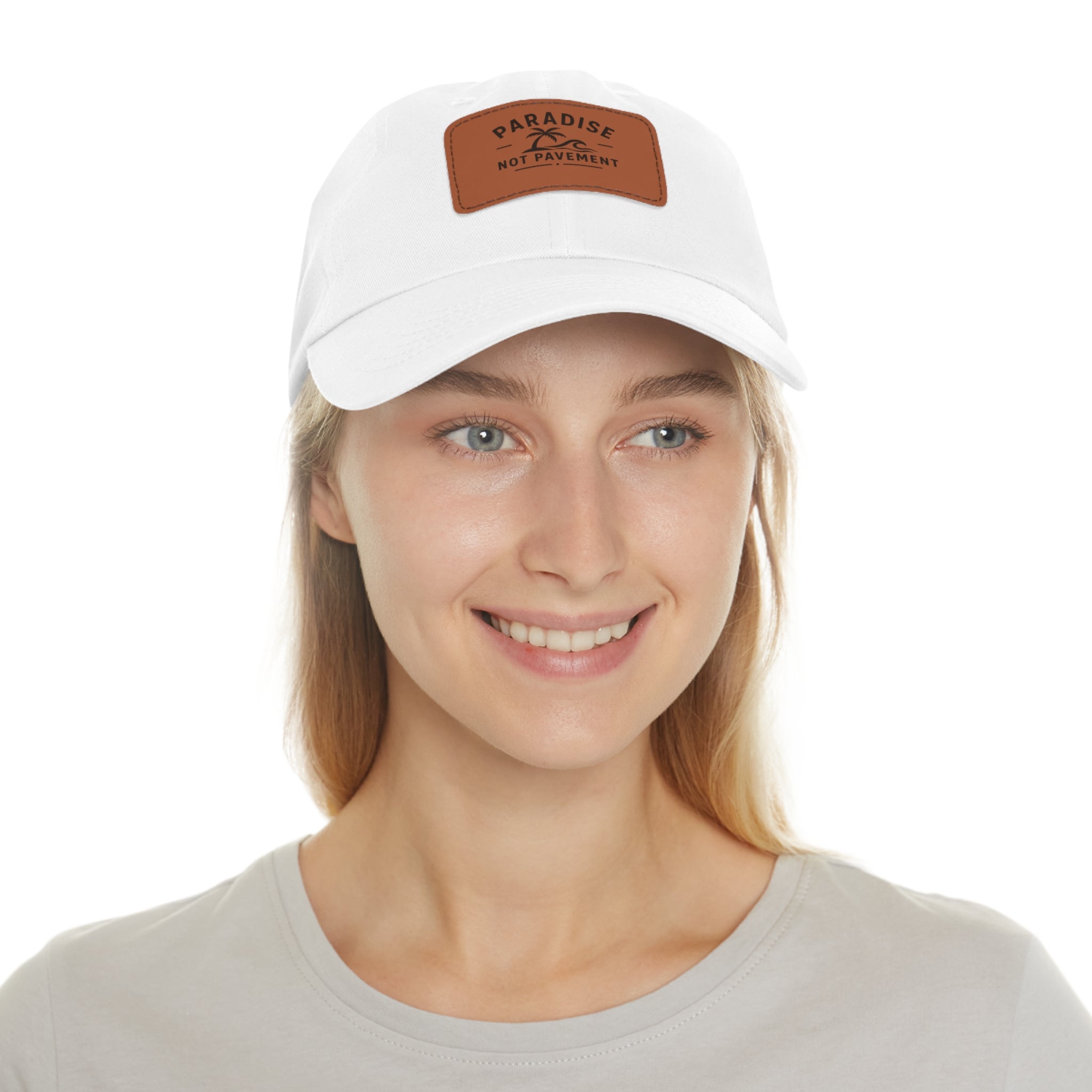 Paradise Not Pavement Leather Patch Dad Hat
