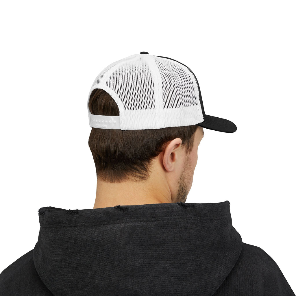 Paradise Not Pavement Trucker Hat — Florida Beach Palm & Wave Snapback